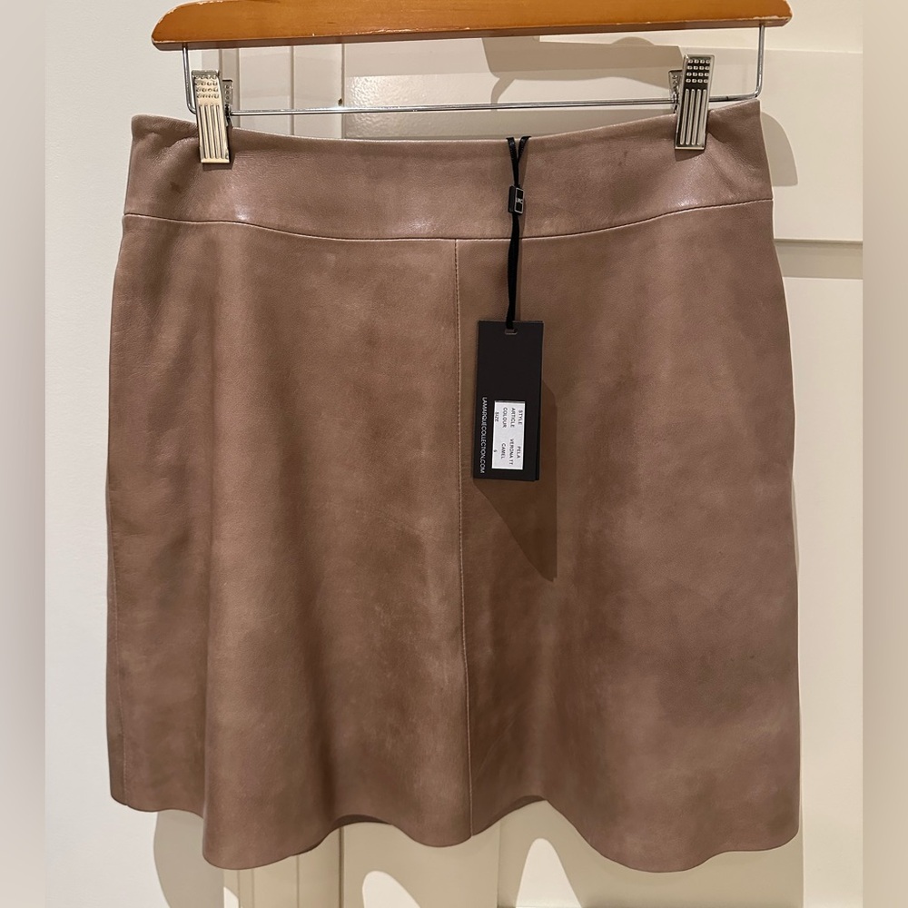 Lamarque Leather A-Line Mini Skirt - NWT